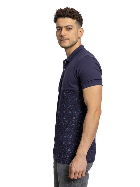 XO - Indigo C - block Polo Shirt - Khotwh