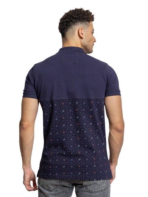 XO - Indigo C - block Polo Shirt - Khotwh