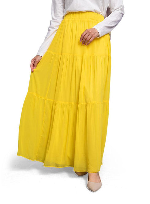 Yellow Chiffon Skirt - Khotwh