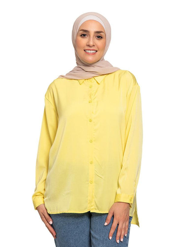 Yellow S.Satin Blouse - Khotwh