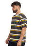 Yellow Striped-Over Size Round T-Shirt - Khotwh
