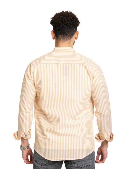 Yellow Striped Oxford Shirt - Khotwh