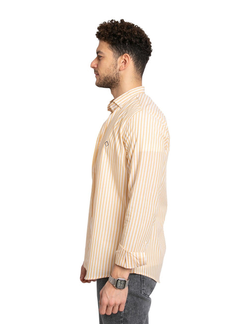 Yellow Striped Oxford Shirt - Khotwh