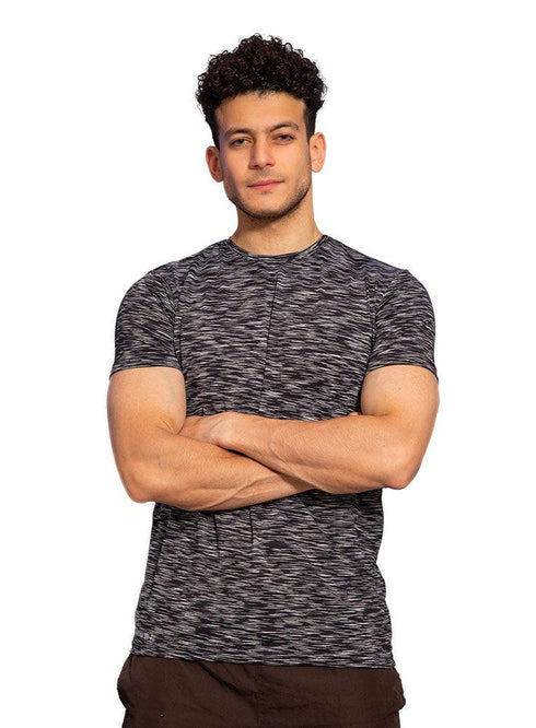 Zebra - Black Sigma Round T-shirt - Khotwh