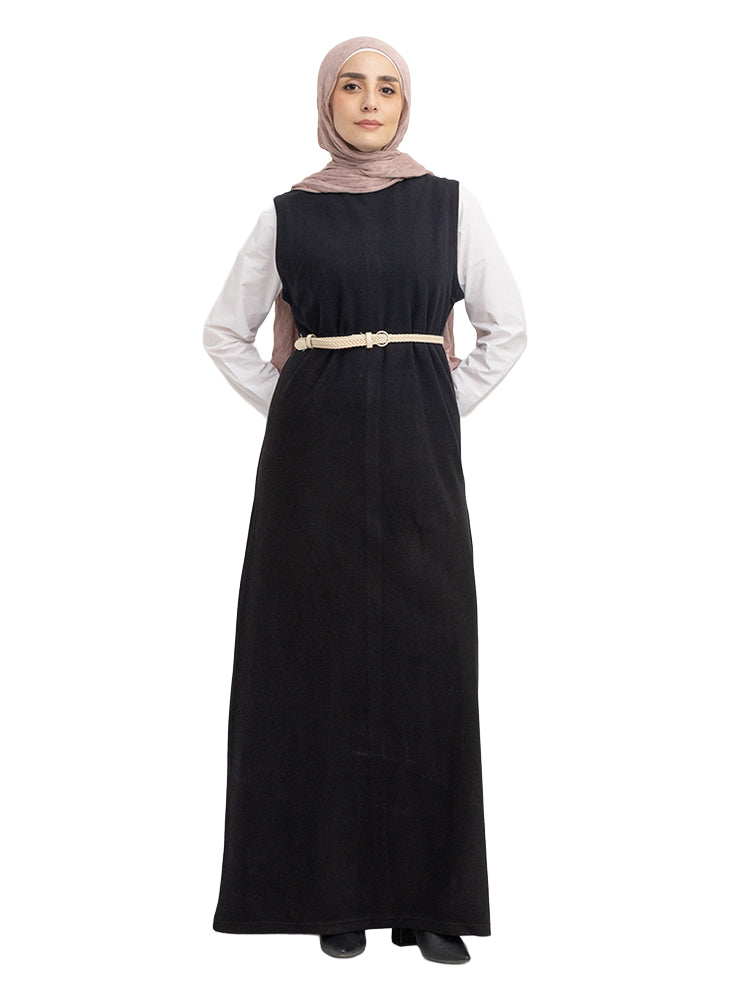 Black W-Sleeveless Dress