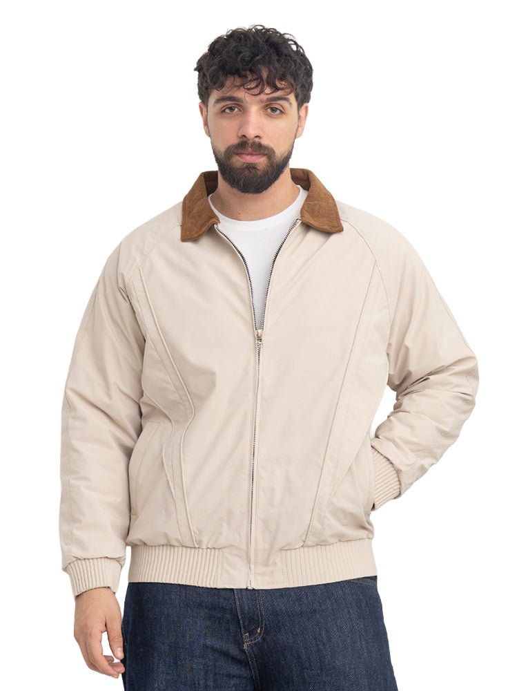 Beige 1 Design 2639 Puffer Jacket