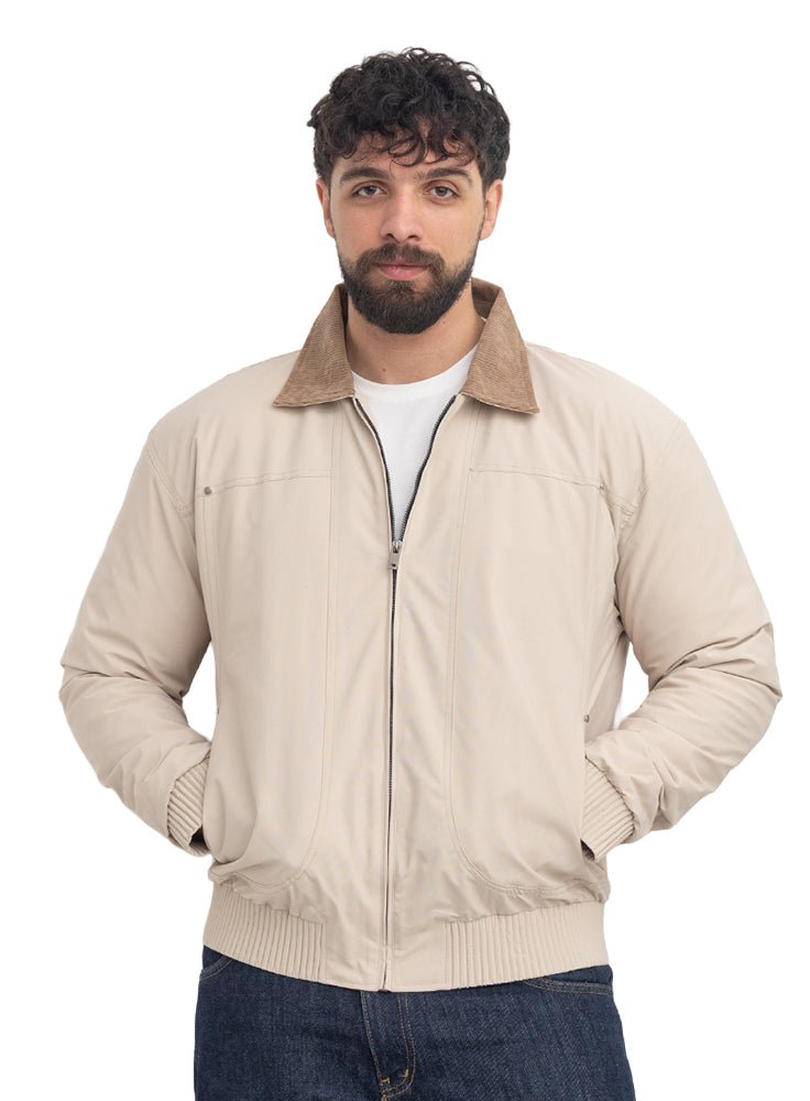 Beige 1 Design 2686 Puffer Jacket