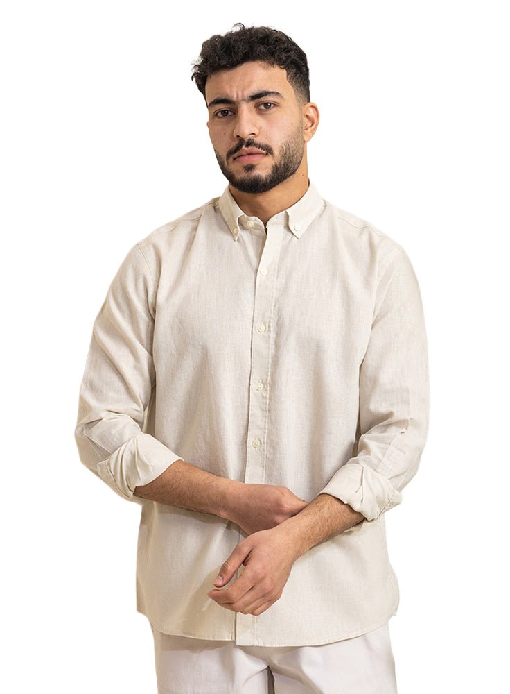 Beige Linen Shirt