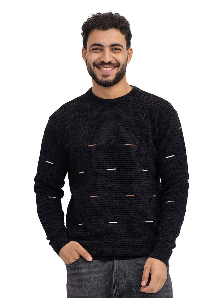 بلوفر سادة تصميم 2600 - أسود