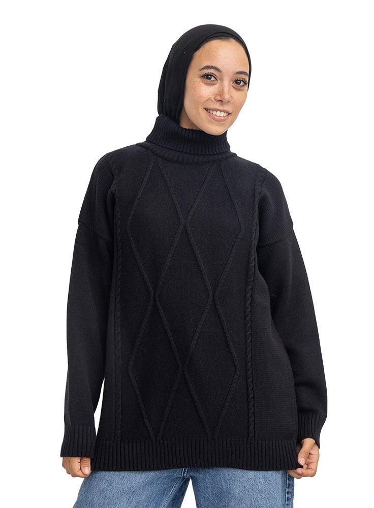 Black Rhombus High Cole Pullover