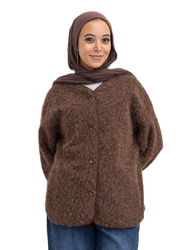 Brown Fluffy Jacket