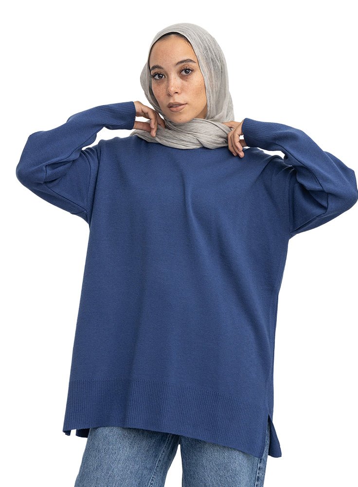 Classic Blue V Over Size Half Cool