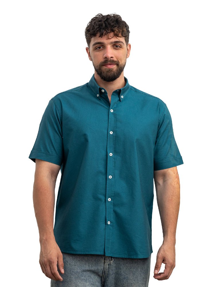 Dark Emerald Oxford Half Shirt