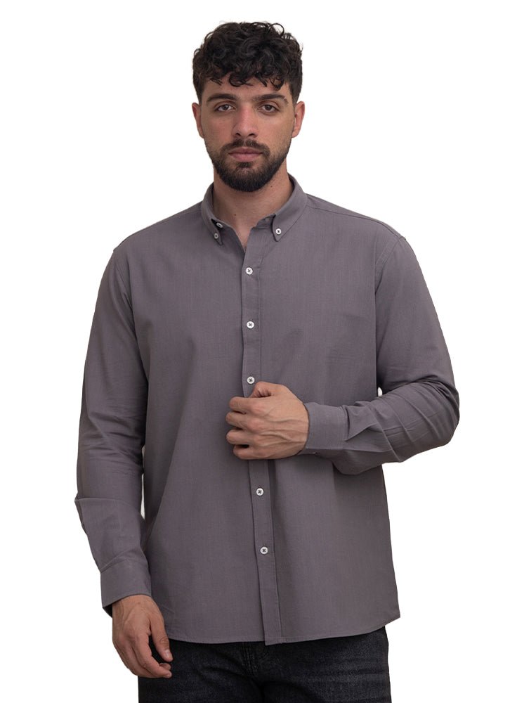 Forest Grey Summer-Linen Shirt