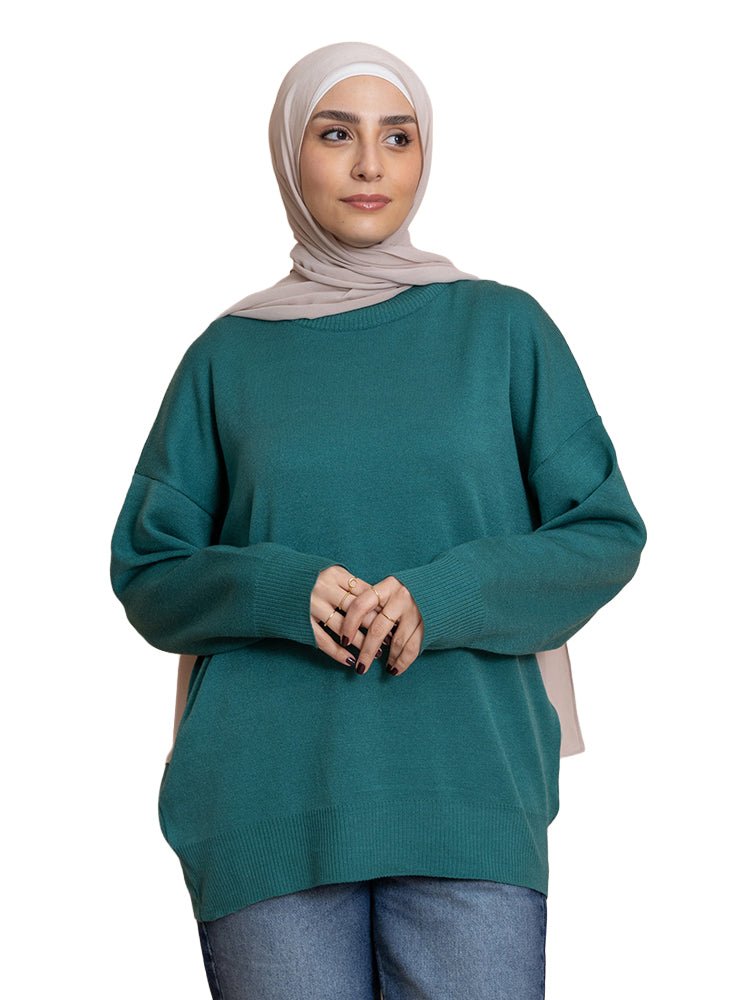 Shop Green Oversize? Style Olive Half Cool Pullover For Women? – Khotwh