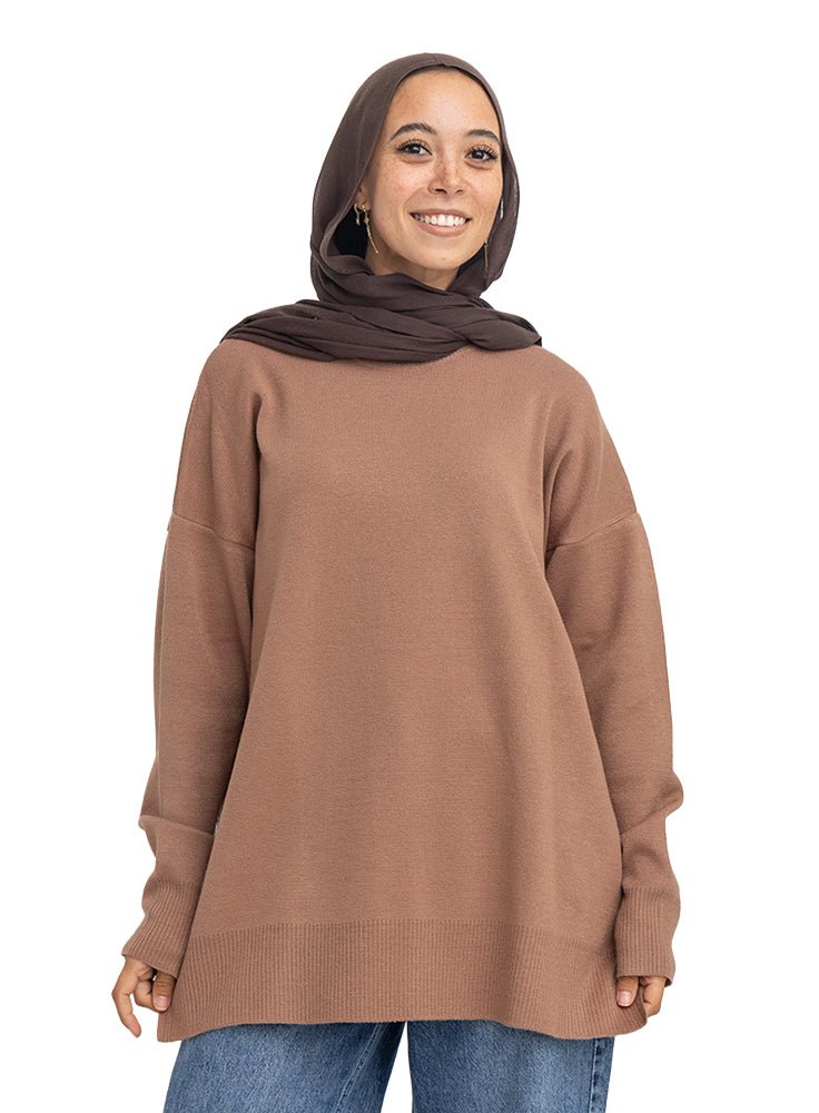 Mocha V-Over Size Half Cool