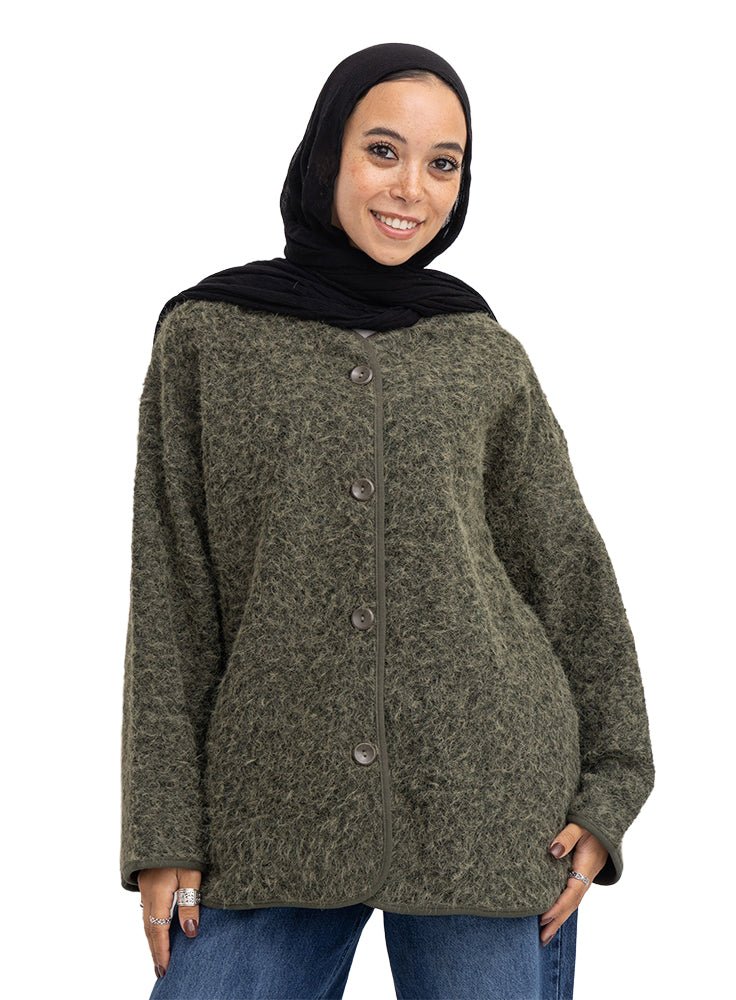 Olive Fluffy Jacket