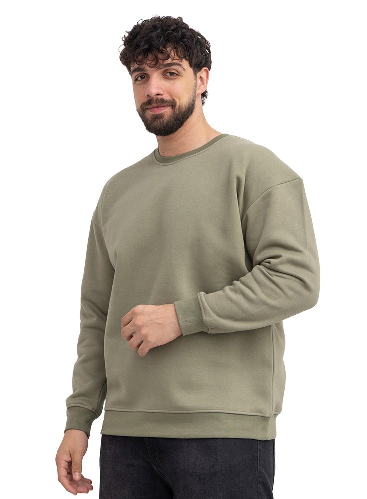 سويت شيرت تصميم مريح - اوليف