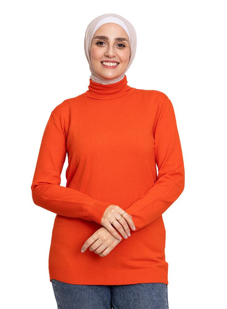 Orange High Cool Pullover Free Size - Main Image