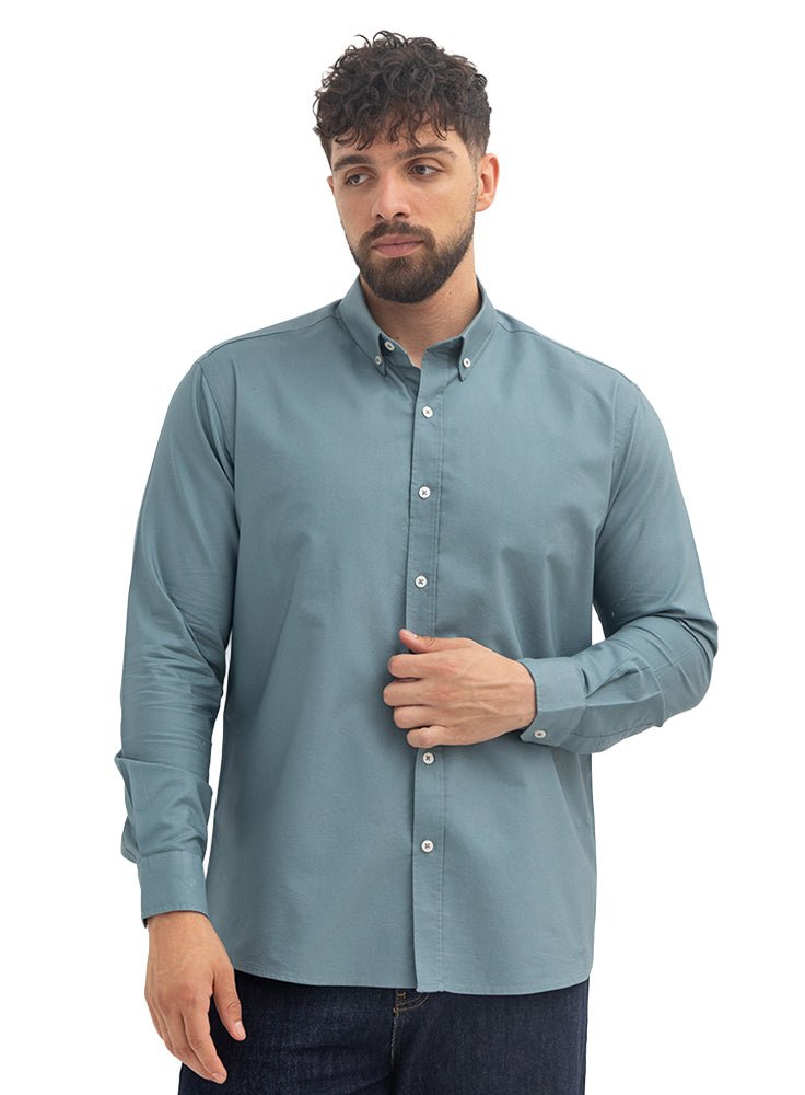 Silver Blue Oxford Shirt