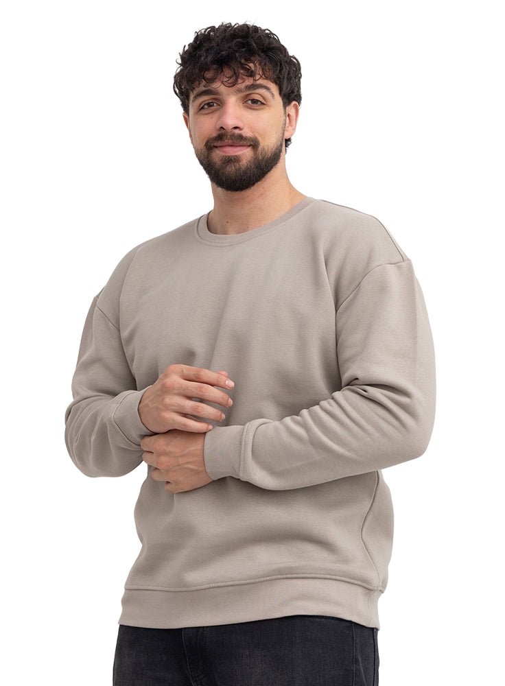 سويت شيرت تصميم مريح - سيلفر جراي