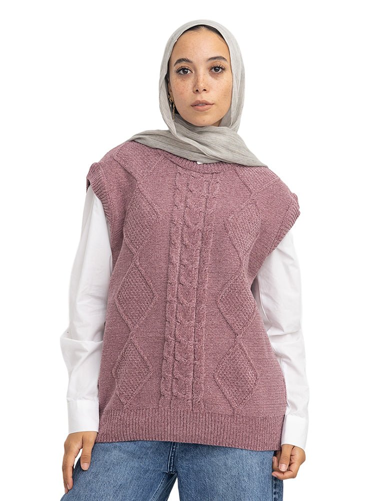 Soft Mauve Velvet Cut Pullover