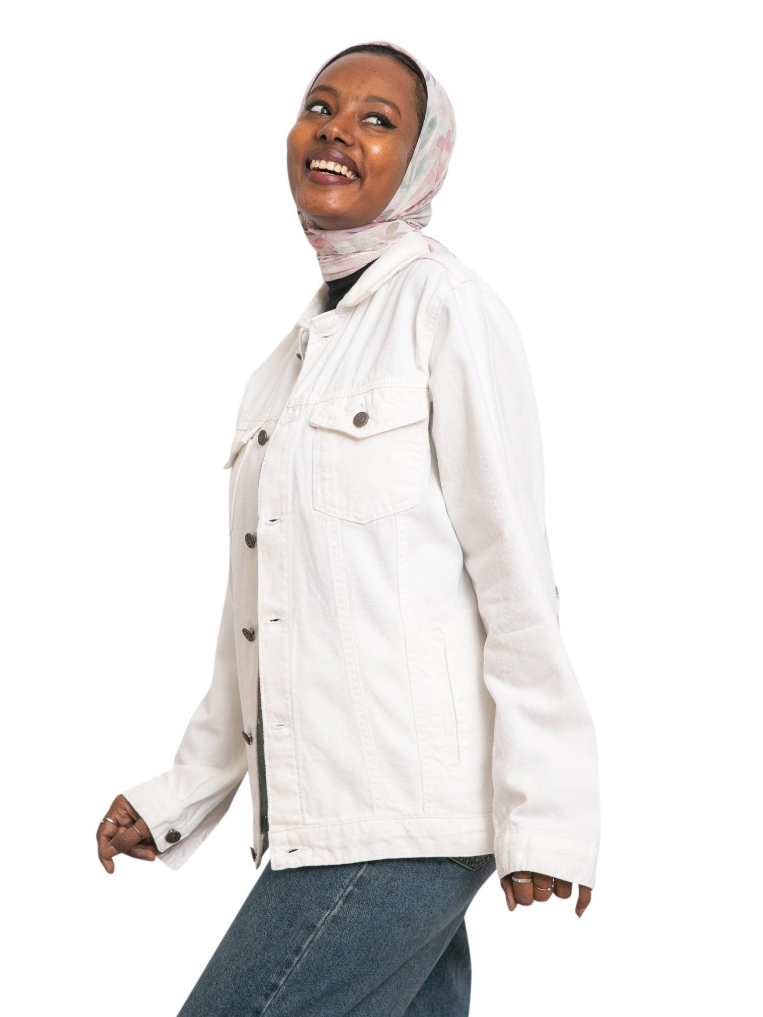 Women'S Jackets | White Denim Jacket – Khotwh